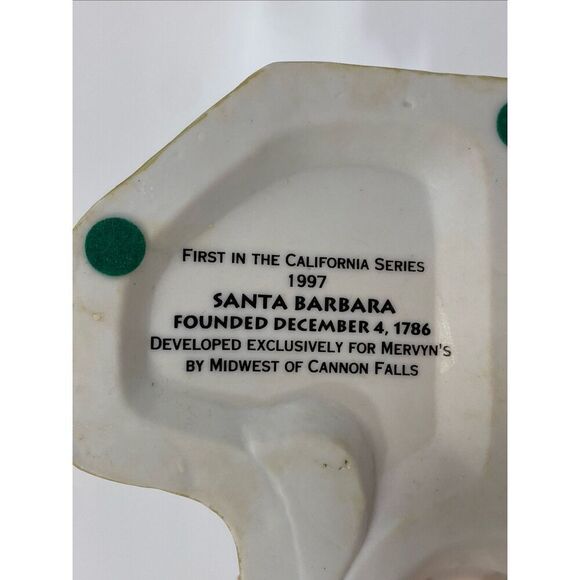 Santa Barbara Mission Ceramic Lighted Village House Midwest Cannon Falls w Box - Picture 8 of 8